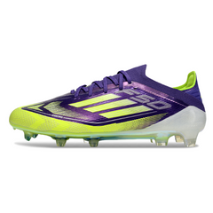 Scarpa da calcio Adidas F50 Primeknit Elite viola e verde per terreni compatti FG