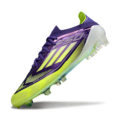 Scarpa da calcio Adidas F50 Primeknit Elite viola e verde per terreni compatti FG