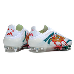 Adidas F50 Primeknit Elite White Red and Green Mixed Studs SG Football Boot