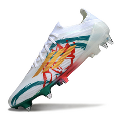 Adidas F50 Primeknit Elite White Red and Green Mixed Studs SG Football Boot