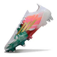 Adidas F50 Primeknit Elite White Green and Red Mixed Studs SG Football Boot
