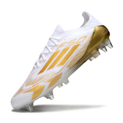 Adidas F50 Primeknit Elite White and Gold Mixed Studs SG Football Boot