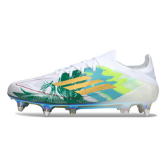 Adidas F50 Primeknit Elite White and Green Mixed Studs SG Football Boot