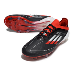 Scarpa da calcio Adidas F50 Primeknit Elite nera, bianca e rossa per terreni compatti FG