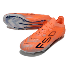 Scarpa da calcio Adidas F50 Primeknit Elite arancione e nera per terreni compatti FG