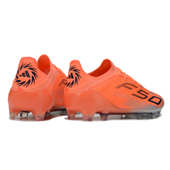 Scarpa da calcio Adidas F50 Primeknit Elite arancione e nera per terreni compatti FG