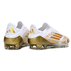 Adidas F50 Elite Laceless White and Gold Firm Ground FG Football Boot