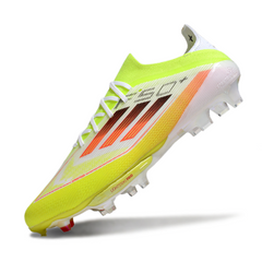Scarpa da calcio Adidas F50+ Elite verde bianco e arancione per terreni compatti FG