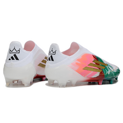 Adidas F50 Elite Laceless White Red and Green Firm Ground FG Football Boot