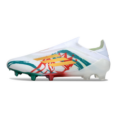 Adidas F50 Elite Laceless White Red and Green Firm Ground FG Football Boot