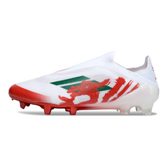 Adidas F50 Elite Laceless White and Red Firm Ground FG Football Boot