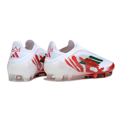 Adidas F50 Elite Laceless White and Red Firm Ground FG Football Boot