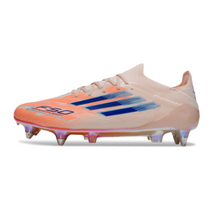 Botas de fútbol Adidas F50 Elite sin cordones, color naranja, para terreno firme (FG).