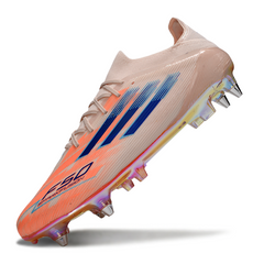 Botas de fútbol Adidas F50 Elite sin cordones, color naranja, para terreno firme (FG).