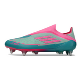 Adidas F50 Elite No Lace Light Blue and Pink Mixed Studs SG Football Boot