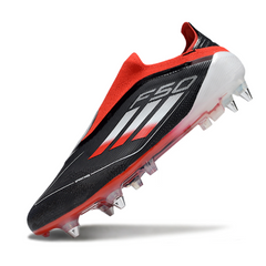 Adidas F50 Elite Without Laces Black Red and White Mixed Studs SG Football Boot