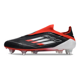 Adidas F50 Elite Without Laces Black Red and White Mixed Studs SG Football Boot