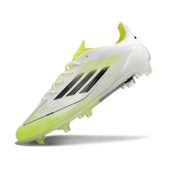 Adidas F50 Elite White Green and Black Firm Ground FG Football Boot