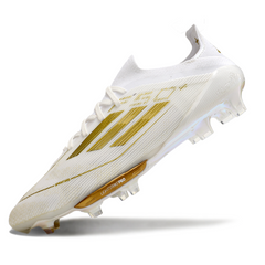 Scarpa da calcio Adidas F50+ Elite gialla e arancione per terreni compatti FG