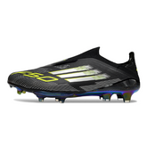 Scarpe da calcio Adidas F50+ Elite Laceless Black Pack per terreni compatti FG