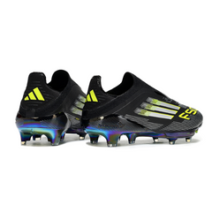 Scarpe da calcio Adidas F50+ Elite Laceless Black Pack per terreni compatti FG