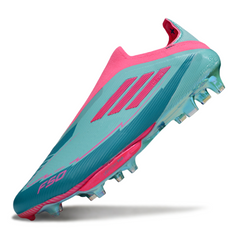 Scarpa da calcio Adidas F50+ Elite Laceless Light Blue e Pink Firm Ground FG