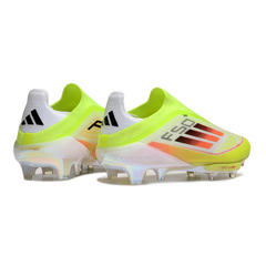 Scarpa da calcio Adidas F50+ Elite Laceless Green White and Orange Firm Ground FG