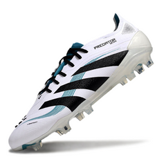 Scarpa da calcio Adidas Predator 25 Elite bianca e blu per terreni compatti FG