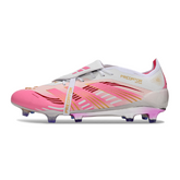 Adidas Predator 25 Tongue Elite White and Pink Firm Ground FG Football Boot