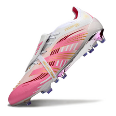 Adidas Predator 25 Tongue Elite White and Pink Firm Ground FG Football Boot