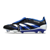 Adidas Predator 25 Elite Tongue Black White and Blue Firm Ground FG Football Boot