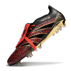 Adidas Predator 25 Elite Tongue Black and Red Firm Ground FG Football Boot