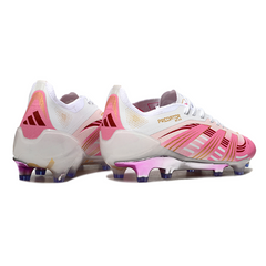 Scarpa da calcio Adidas Predator 25 Elite bianca e rosa per terreni compatti FG