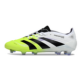 Scarpa da calcio Adidas Predator 25 Elite bianca e verde per terreni compatti FG