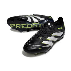 Scarpa da calcio Adidas Predator 25 Elite nera e bianca per terreni compatti FG