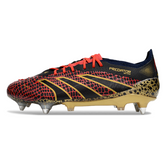 Scarpa da calcio Adidas Predator 25 Elite SG con tacchetti misti, nera, rossa e gialla