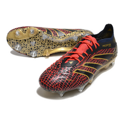 Scarpa da calcio Adidas Predator 25 Elite SG con tacchetti misti, nera, rossa e gialla