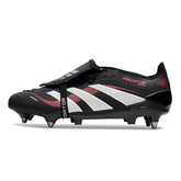 Scarpa da calcio Adidas Predator 25 Elite Tongue nera e rossa per terreni compatti FG