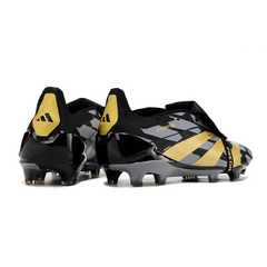 Chuteira Campo Adidas Predator 30 Elite Com Lingua FG Cinza, Preta e Amarela - VENI Futebol
