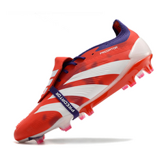 Chuteira Campo Adidas Predator 30 Elite Com Lingua FG Vermelha, Branca e Roxa - VENI Futebol