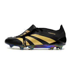 Chuteira Campo Adidas Predator 30 Elite Com Lingua FG Preta e Dourada - VENI Futebol