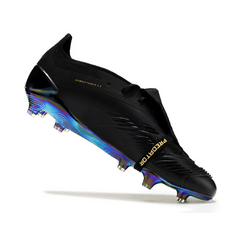 Chuteira Campo Adidas Predator 30 Elite Com Lingua FG Preta e Dourada - VENI Futebol