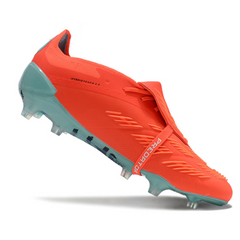 Chuteira Campo Adidas Predator 30 Elite Com Lingua FG Vermelha e Azul Claro - VENI Futebol