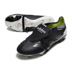 Scarpa da calcio Adidas Predator 30 Elite Tongue nera e bianca per terreni compatti FG