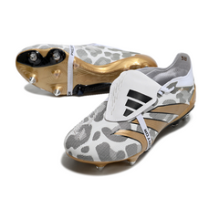 Scarpa da calcio Adidas Predator 30 Elite SG con tacchetti misti, bianca, grigia e gialla