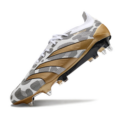 Scarpa da calcio Adidas Predator 30 Elite SG con tacchetti misti, bianca, grigia e gialla
