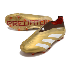 Scarpa da calcio Adidas Predator 30 Elite Laceless Gold e Red Firm Ground FG