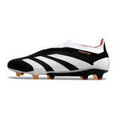 Chuteira Campo Adidas Predator 30 Elite Sem Cadarço FG Preta, Branca e Laranja - VENI Futebol