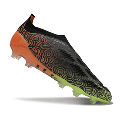 Chuteira Campo Adidas Predator 30 Elite Sem Cadarço FG Preta, Verde e Laranja - VENI Futebol