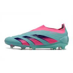 Chuteira Campo Adidas Predator 30 Elite Sem Cadarço FG Azul e Rosa - VENI Futebol